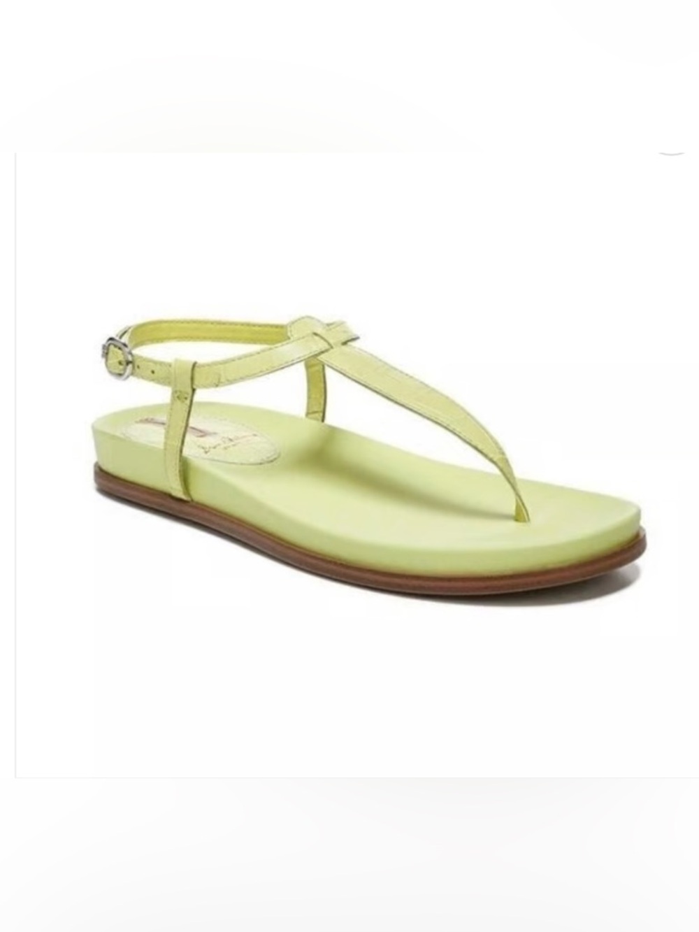 Sam Edelman Naomi Leather T-Strap Sandals |Sz. 6.5M |Kiwi/Pale Green (NWB) - Picture 2 of 7